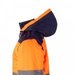 VL JUPITER LARGE. Двуцветно яке с подплънки (180 г/м&sup2;) от полиестер (100%), с полиуретаново покритие - Син/оранжев
