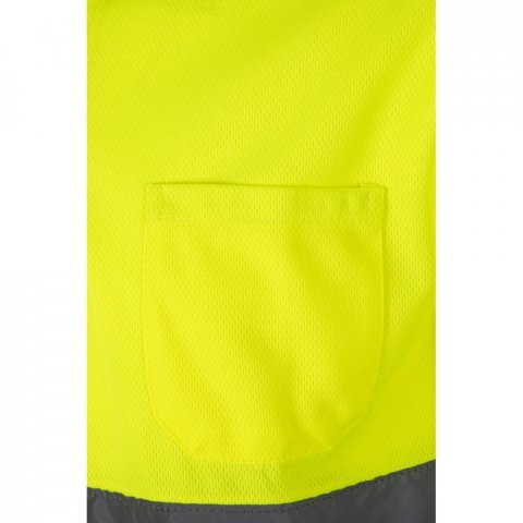 VL CUPID. Polo bicolor ojo de p&aacute;jaro (160g/m&sup2;) con manga corta, en poli&eacute;ster (100%) - Azul marino/Amarillo