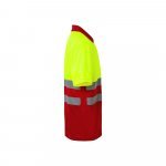 VL CUPID. Polo bicolor ojo de p&aacute;jaro (160g/m&sup2;) con manga corta, en poli&eacute;ster (100%) - Rojo/Amarillo