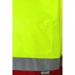 VL CUPID. Polo bicolor ojo de p&aacute;jaro (160g/m&sup2;) con manga corta, en poli&eacute;ster (100%) - Rojo/Amarillo