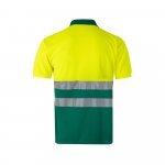 VL CUPID. Polo bicolor ojo de p&aacute;jaro (160g/m&sup2;) con manga corta, en poli&eacute;ster (100%) - Verde/Amarillo