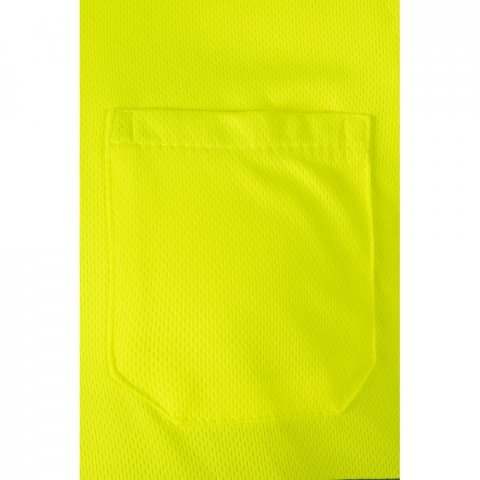 VL CUPID. Polo bicolor ojo de p&aacute;jaro (160g/m&sup2;) con manga corta, en poli&eacute;ster (100%) - Verde militar/Amarillo