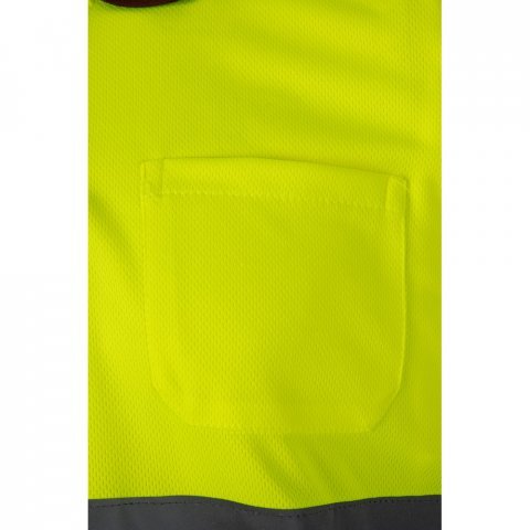 VL CUPID. Polo bicolor ojo de p&aacute;jaro (160g/m&sup2;) con manga corta, en poli&eacute;ster (100%) - Burdeos/Amarillo