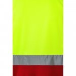 VL CUPID LARGE. Zweifarbiges Poloshirt im Bird-Eye-Design (160g/m&sup2;) mit kurzen &Auml;rmeln, aus Polyester (100%) - Rot/Gelb