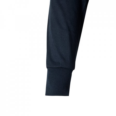 VL VULCAN. Polo bicolor ojo de p&aacute;jaro (160g/m&sup2;) con manga larga, en poli&eacute;ster (100%) - Azul marino/Amarillo