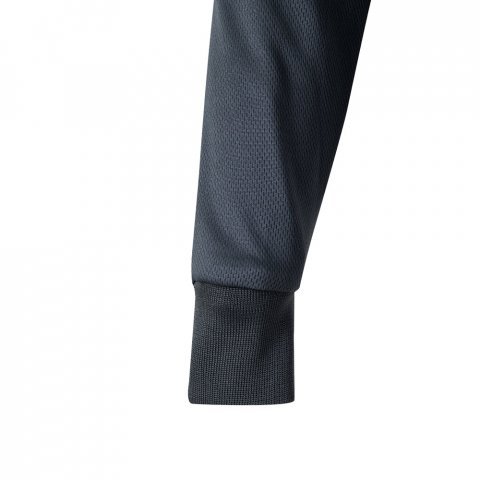 VL VULCAN. Polo bicolor ojo de p&aacute;jaro (160g/m&sup2;) con manga larga, en poli&eacute;ster (100%) - Gris/Amarillo