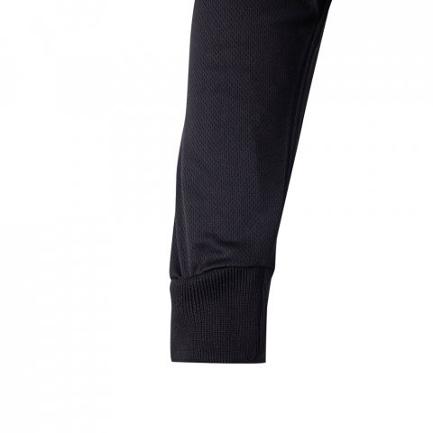 VL VULCAN LARGE. Polo bicolor bird-eye (160g/m&sup2;) de manga comprida, em poli&eacute;ster (100%) - Preto/Amarelo