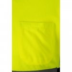 VL VULCAN LARGE. Polo bicolor bird-eye (160g/m&sup2;) de manga comprida, em poli&eacute;ster (100%) - Azul marinho/Amarelo