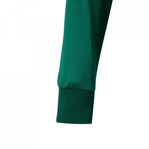 VL VULCAN LARGE. Polo bicolor bird-eye (160g/m&sup2;) de manga comprida, em poli&eacute;ster (100%) - Verde/Amarelo