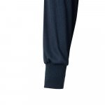 VL VULCAN LARGE. Polo bicolor bird-eye (160g/m&sup2;) de manga comprida, em poli&eacute;ster (100%) - Azul marinho/Laranja