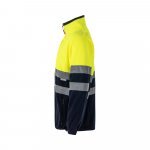 VL EROS. Casaco polar bicolor (280g/m&sup2;), em poli&eacute;ster (100%) - Azul marinho/Amarelo