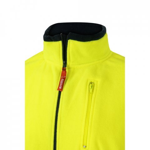 VL EROS. Casaco polar bicolor (280g/m&sup2;), em poli&eacute;ster (100%) - Azul marinho/Amarelo