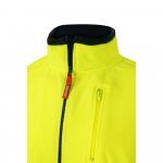 VL EROS. Casaco polar bicolor (280g/m&sup2;), em poli&eacute;ster (100%) - Azul marinho/Amarelo