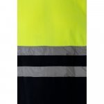VL EROS. Casaco polar bicolor (280g/m&sup2;), em poli&eacute;ster (100%) - Azul marinho/Amarelo