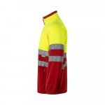 VL EROS. Casaco polar bicolor (280g/m&sup2;), em poli&eacute;ster (100%) - Vermelho/Amarelo