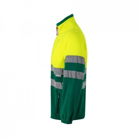 VL EROS. Casaco polar bicolor (280g/m&sup2;), em poli&eacute;ster (100%) - Verde/Amarelo