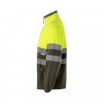 VL EROS. Casaco polar bicolor (280g/m&sup2;), em poli&eacute;ster (100%) - Verde tropa/Amarelo