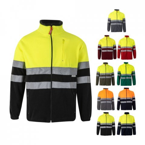 VL EROS. Casaco polar bicolor (280g/m&sup2;), em poli&eacute;ster (100%)