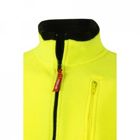 VL EROS LARGE. Two-tone fleece jacket (280g/m&sup2;), in polyester (100%) - Black/Yellow