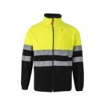 VL EROS LARGE. Two-tone fleece jacket (280g/m&sup2;), in polyester (100%) - Black/Yellow