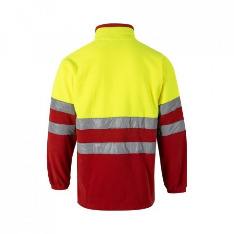 VL EROS LARGE. Two-tone fleece jacket (280g/m&sup2;), in polyester (100%) - Red/Yellow