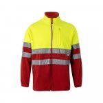 VL EROS LARGE. Two-tone fleece jacket (280g/m&sup2;), in polyester (100%) - Red/Yellow