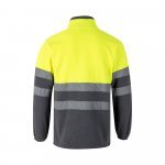 VL EROS LARGE. Two-tone fleece jacket (280g/m&sup2;), in polyester (100%) - Grey/Yellow