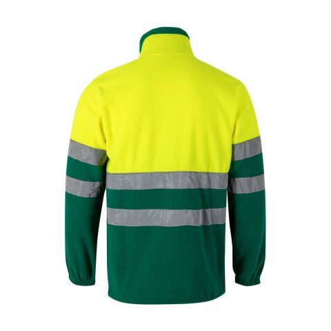 VL EROS LARGE. Two-tone fleece jacket (280g/m&sup2;), in polyester (100%) - Green/Yellow