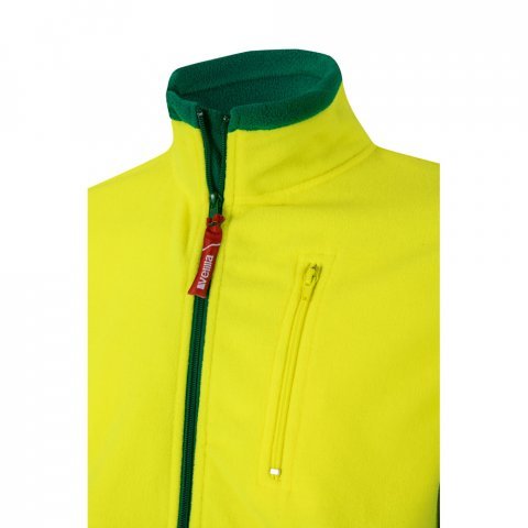 VL EROS LARGE. Two-tone fleece jacket (280g/m&sup2;), in polyester (100%) - Green/Yellow