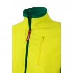 VL EROS LARGE. Two-tone fleece jacket (280g/m&sup2;), in polyester (100%) - Green/Yellow