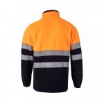 VL EROS LARGE. Two-tone fleece jacket (280g/m&sup2;), in polyester (100%) - Navy blue/Orange