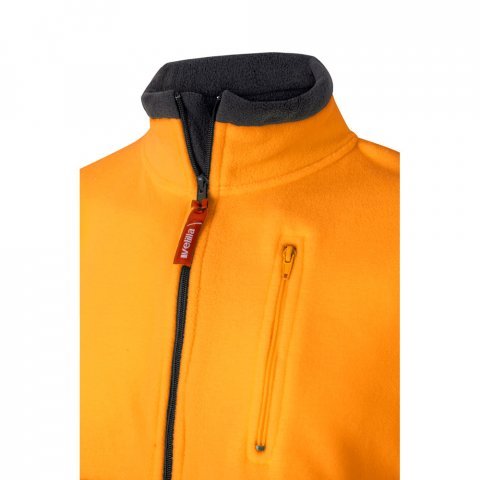VL EROS LARGE. Two-tone fleece jacket (280g/m&sup2;), in polyester (100%) - Navy blue/Orange
