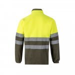 VL EROS LARGE. Two-tone fleece jacket (280g/m&sup2;), in polyester (100%) - Army green/Yellow