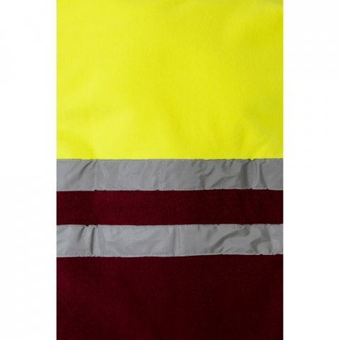 VL EROS LARGE. Two-tone fleece jacket (280g/m&sup2;), in polyester (100%) - Burgundy/Yellow