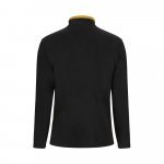 VL GERAS. Jachetă fleece bicoloră (220g/m&sup2;) din poliester (100%) - Negru/Galben