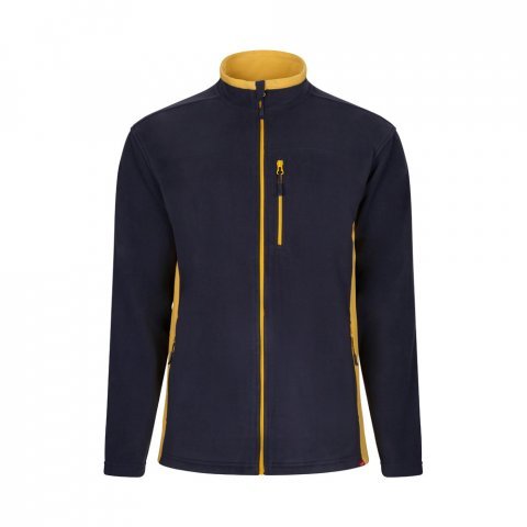 VL GERAS. Jachetă fleece bicoloră (220g/m&sup2;) din poliester (100%) - Albastru/Galben