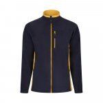 VL GERAS. Jachetă fleece bicoloră (220g/m&sup2;) din poliester (100%) - Albastru/Galben