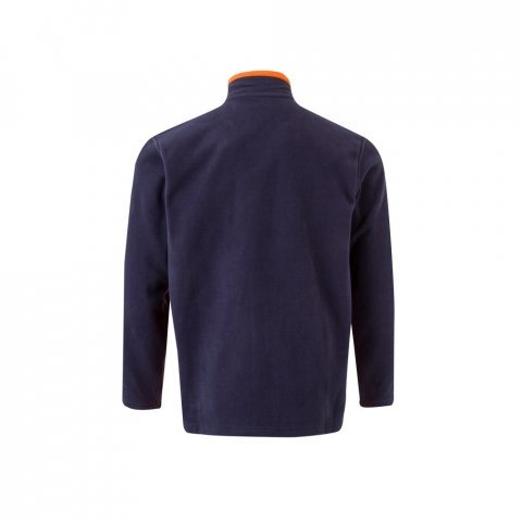 VL GERAS. Jachetă fleece bicoloră (220g/m&sup2;) din poliester (100%) - Albastru/Portocaliu