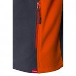 VL GERAS. Jachetă fleece bicoloră (220g/m&sup2;) din poliester (100%) - Gri/Portocaliu