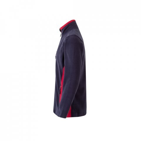 VL GERAS. Jachetă fleece bicoloră (220g/m&sup2;) din poliester (100%) - Albastru/Roșu