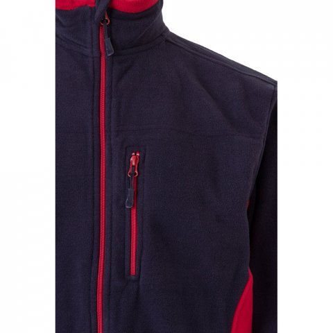 VL GERAS. Jachetă fleece bicoloră (220g/m&sup2;) din poliester (100%) - Albastru/Roșu
