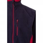 VL GERAS. Jachetă fleece bicoloră (220g/m&sup2;) din poliester (100%) - Albastru/Roșu