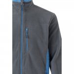 VL GERAS. Jachetă fleece bicoloră (220g/m&sup2;) din poliester (100%) - Gri/Albastru deschis