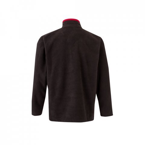 VL GERAS. Jachetă fleece bicoloră (220g/m&sup2;) din poliester (100%) - Negru/Roșu