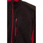 VL GERAS. Jachetă fleece bicoloră (220g/m&sup2;) din poliester (100%) - Negru/Roșu