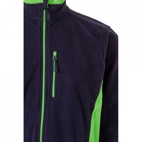 VL GERAS. Jachetă fleece bicoloră (220g/m&sup2;) din poliester (100%) - Albastru/Verde