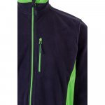 VL GERAS. Jachetă fleece bicoloră (220g/m&sup2;) din poliester (100%) - Albastru/Verde