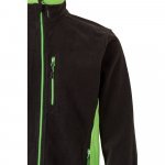 VL GERAS. Jachetă fleece bicoloră (220g/m&sup2;) din poliester (100%) - Negru/Verde