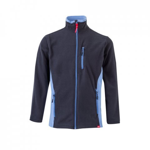 VL GERAS. Jachetă fleece bicoloră (220g/m&sup2;) din poliester (100%) - Albastru/Albastru deschis