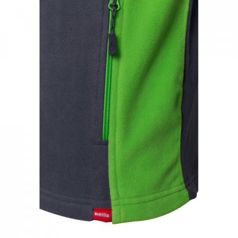 VL GERAS. Jachetă fleece bicoloră (220g/m&sup2;) din poliester (100%) - Gri/Verde